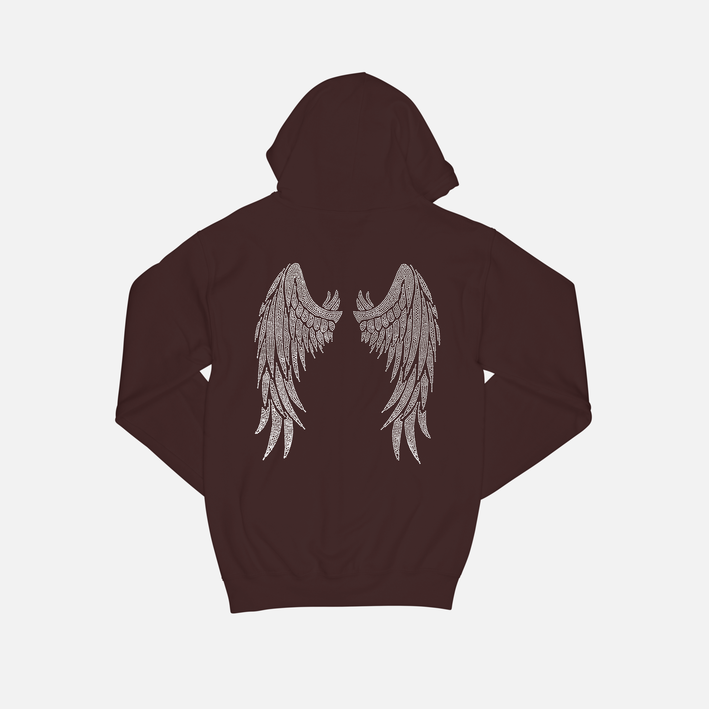 Y2K Rhinestone Angel Wings Zip-Up Hoodie | Heat Irvine