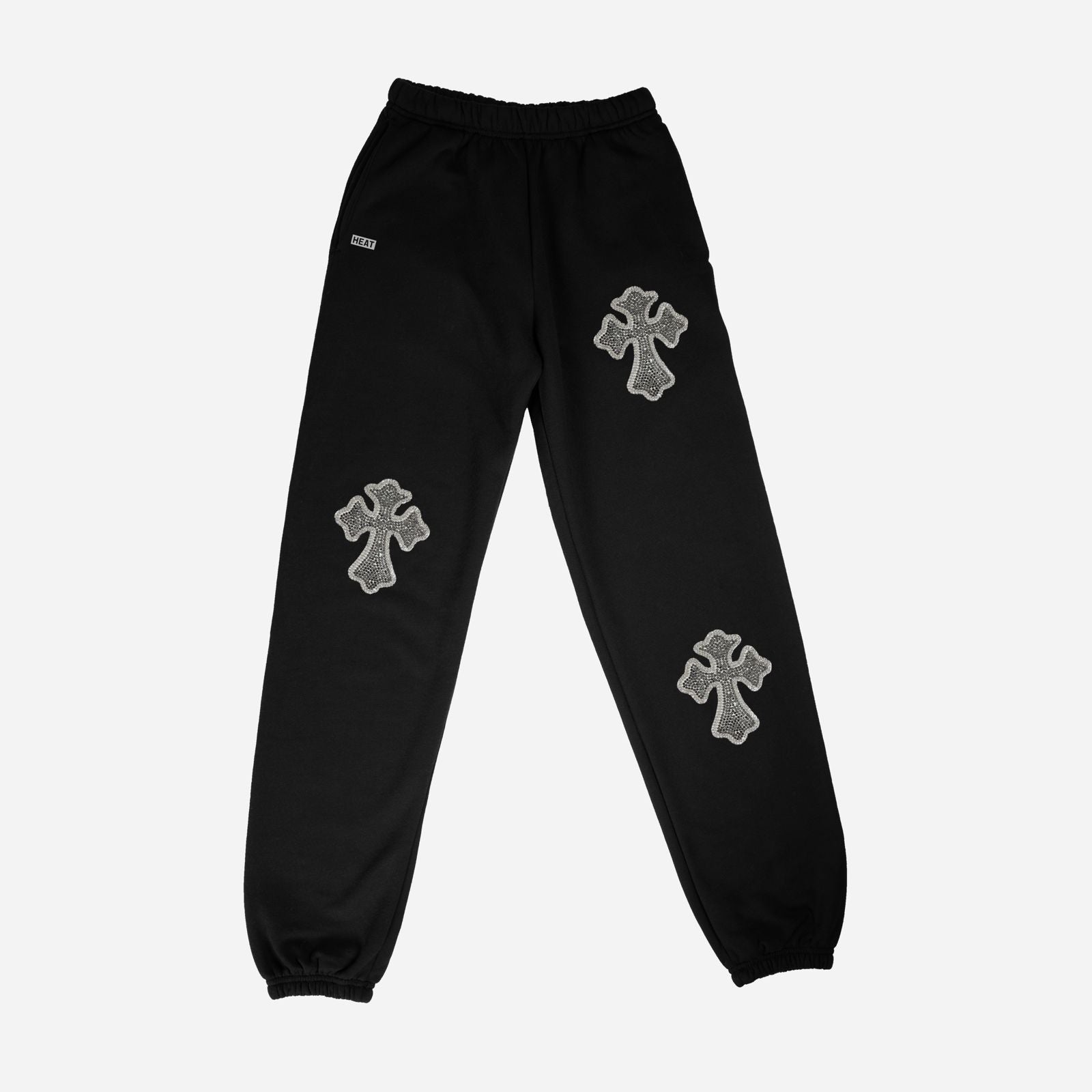 Triple Cross Rhinestone Sweatpants | Heat Irvine