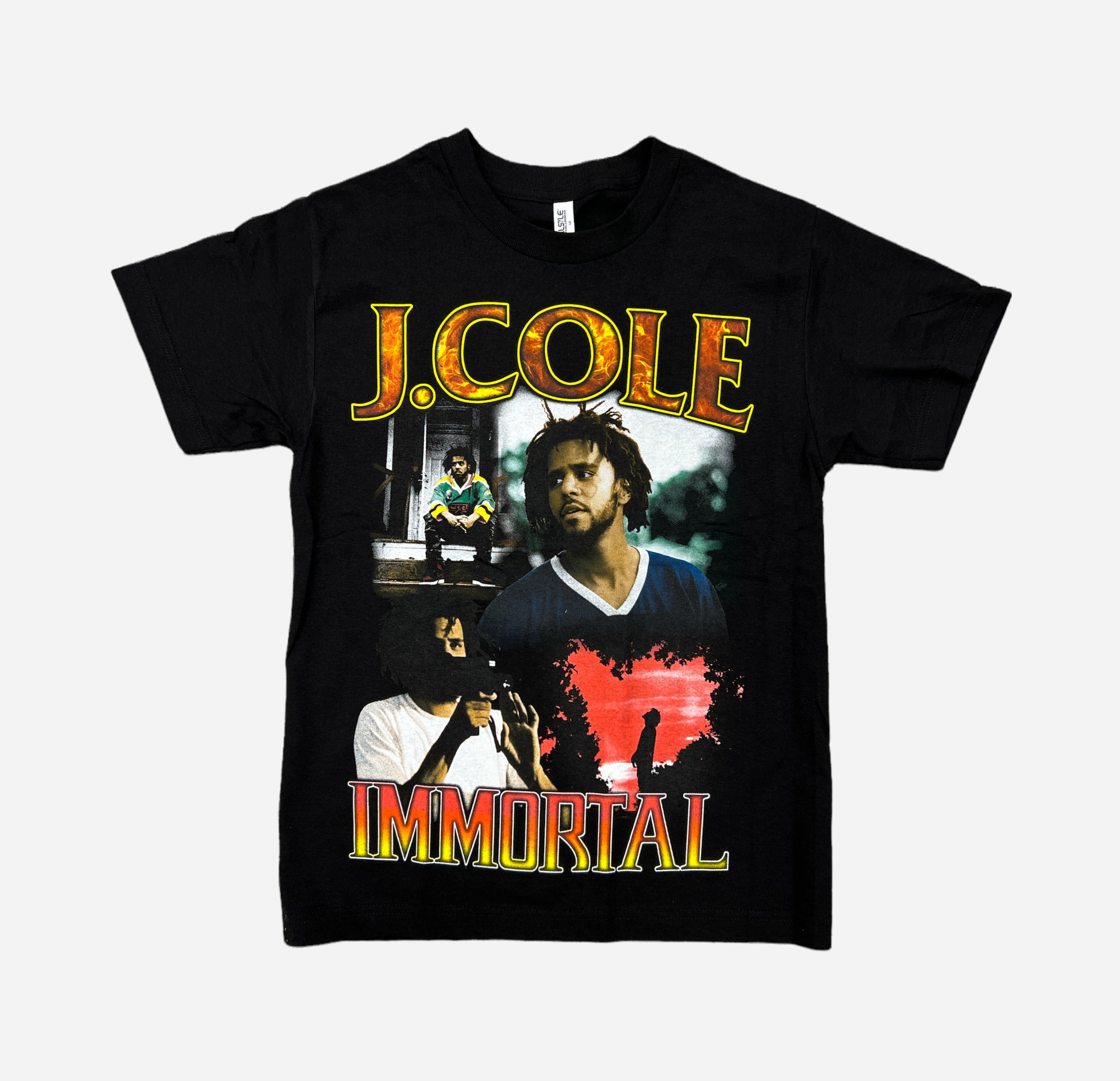 J Cole Immortal Unisex Black Graphic T Shirt Heat Irvine