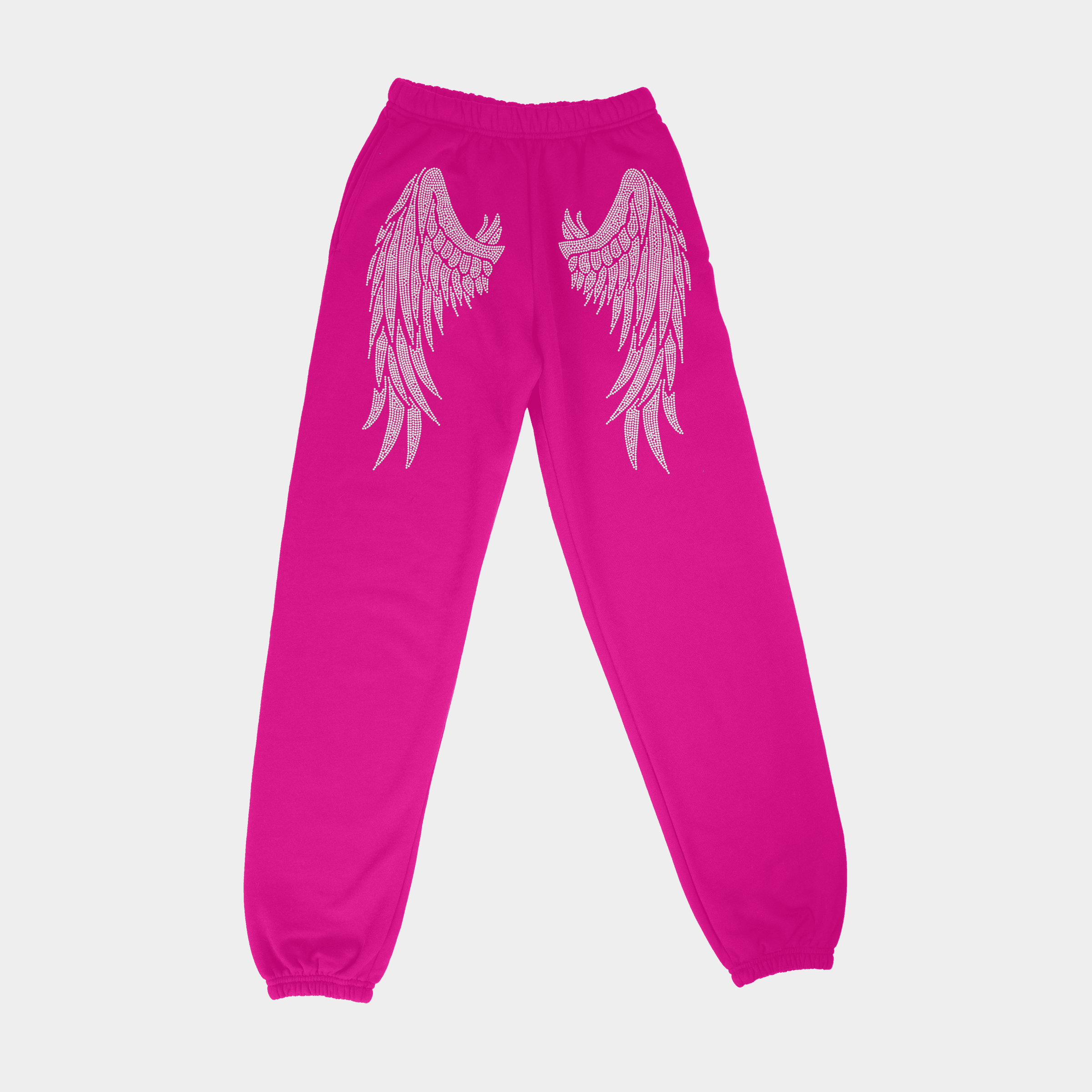 Angel Wings Rhinestone Sweatpants Heat Irvine