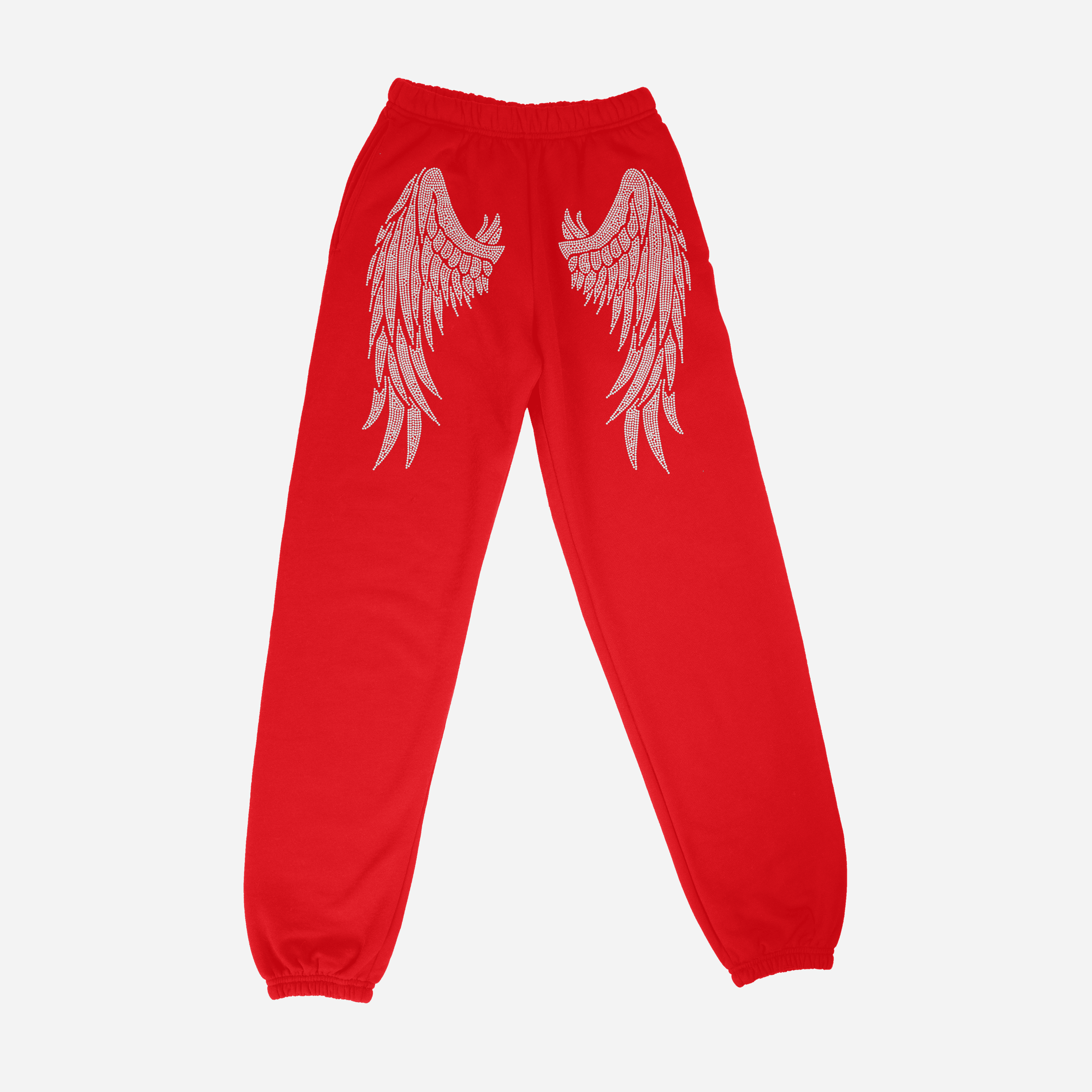 Angel Wings Rhinestone Sweatpants Heat Irvine