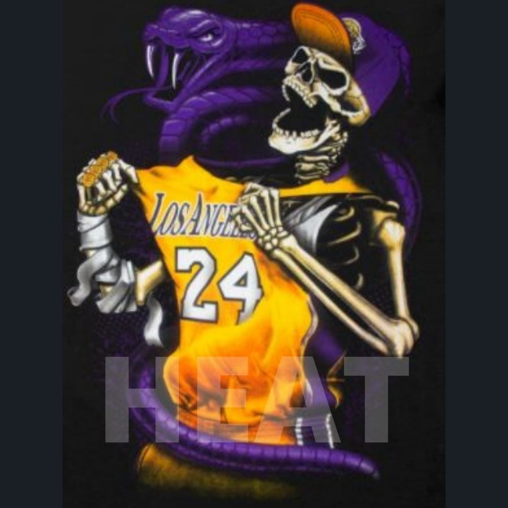 Kobe Bryant Los Angeles Lakers Black Mamba Purple Jersey Name and Number  T-shirt Large : : Fashion