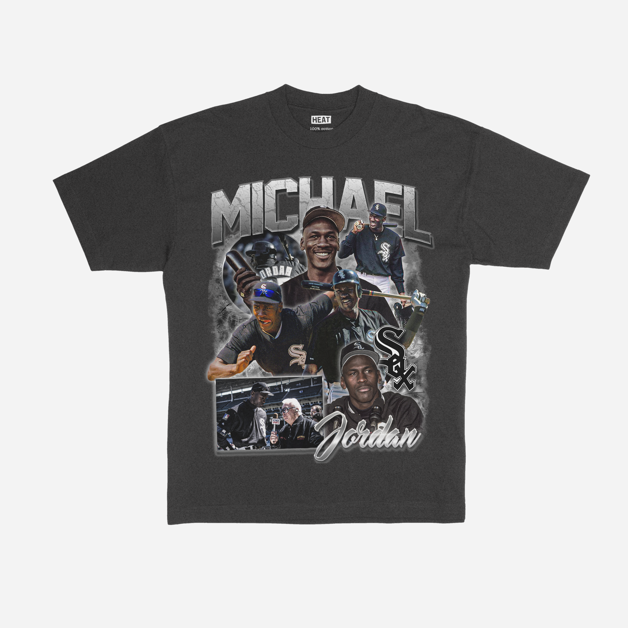 Michael jordan white sox t shirt hot sale