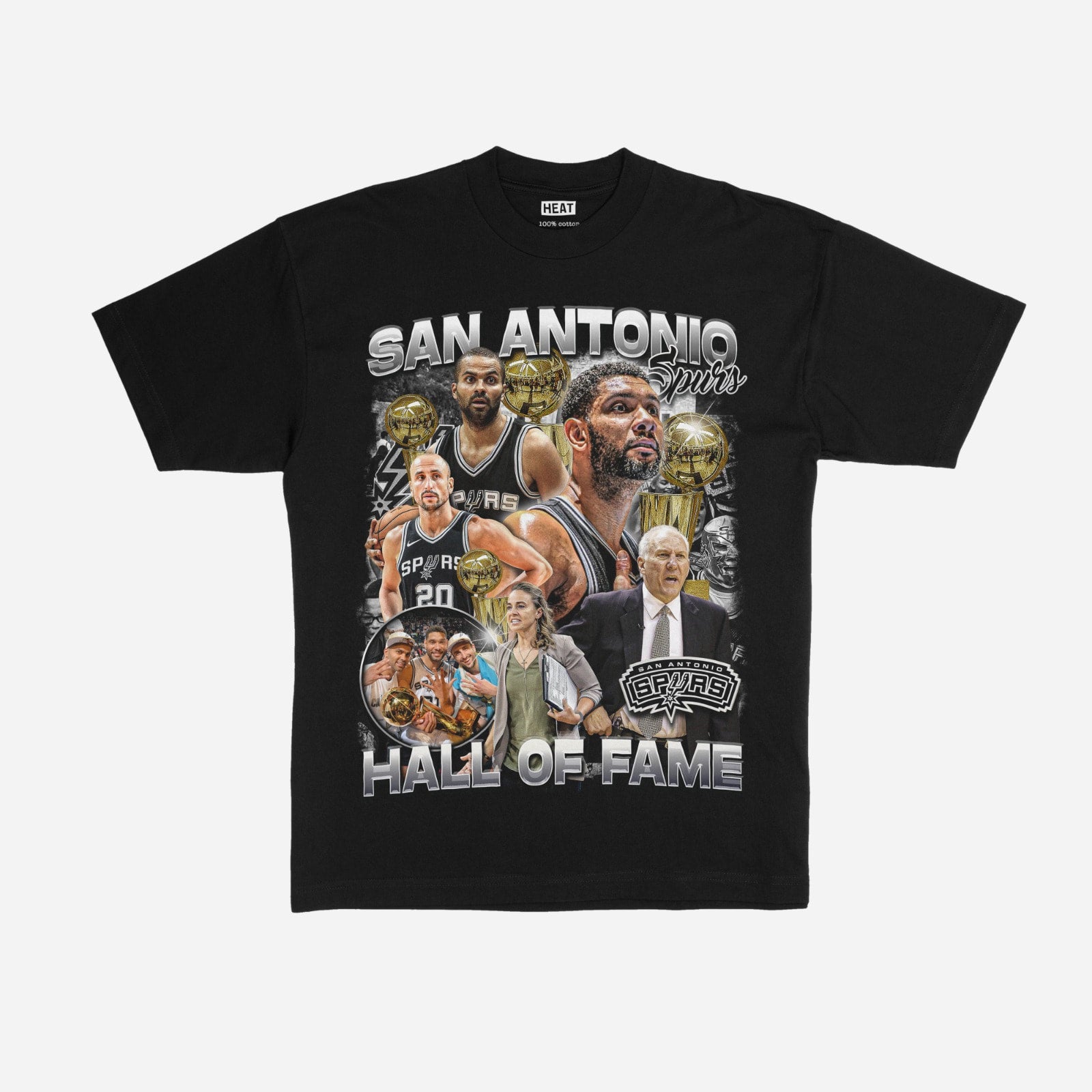 San Antonio Spurs Hall Of Fame Vintage Graphic T-Shirt – Heatstreet Classics