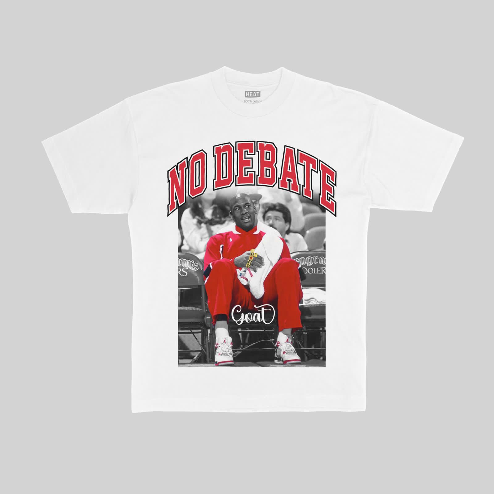 No Debate Michael Jordan Goat Graphic T Shirt