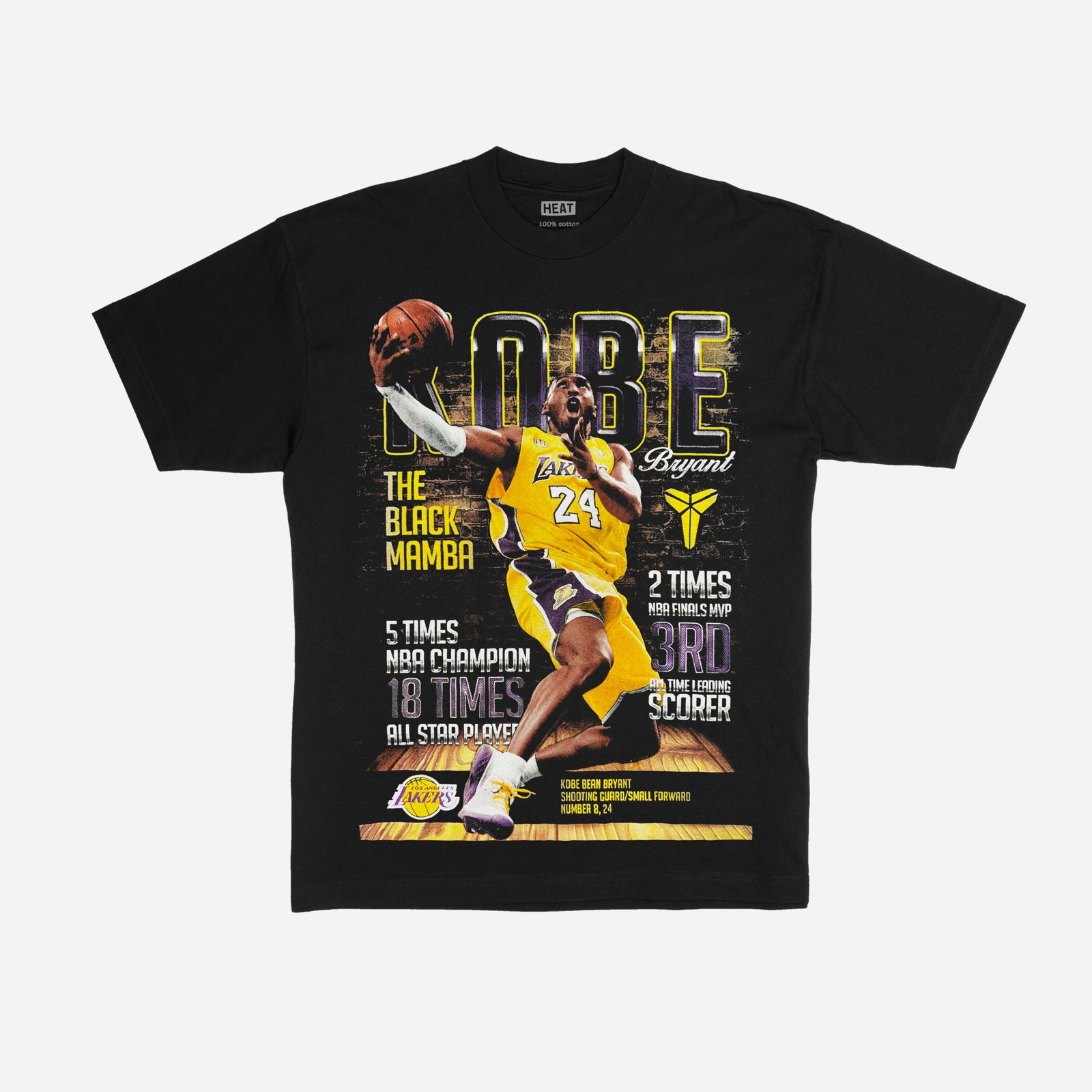 Kobe Black Mamba Magazine Cover Graphic T Shirt Heat Irvine