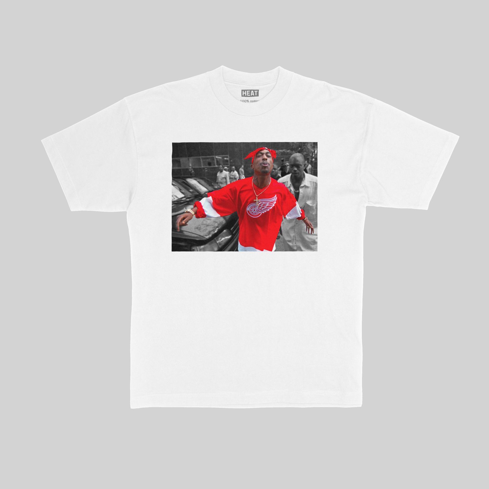 Tupac red wings t shirt on sale