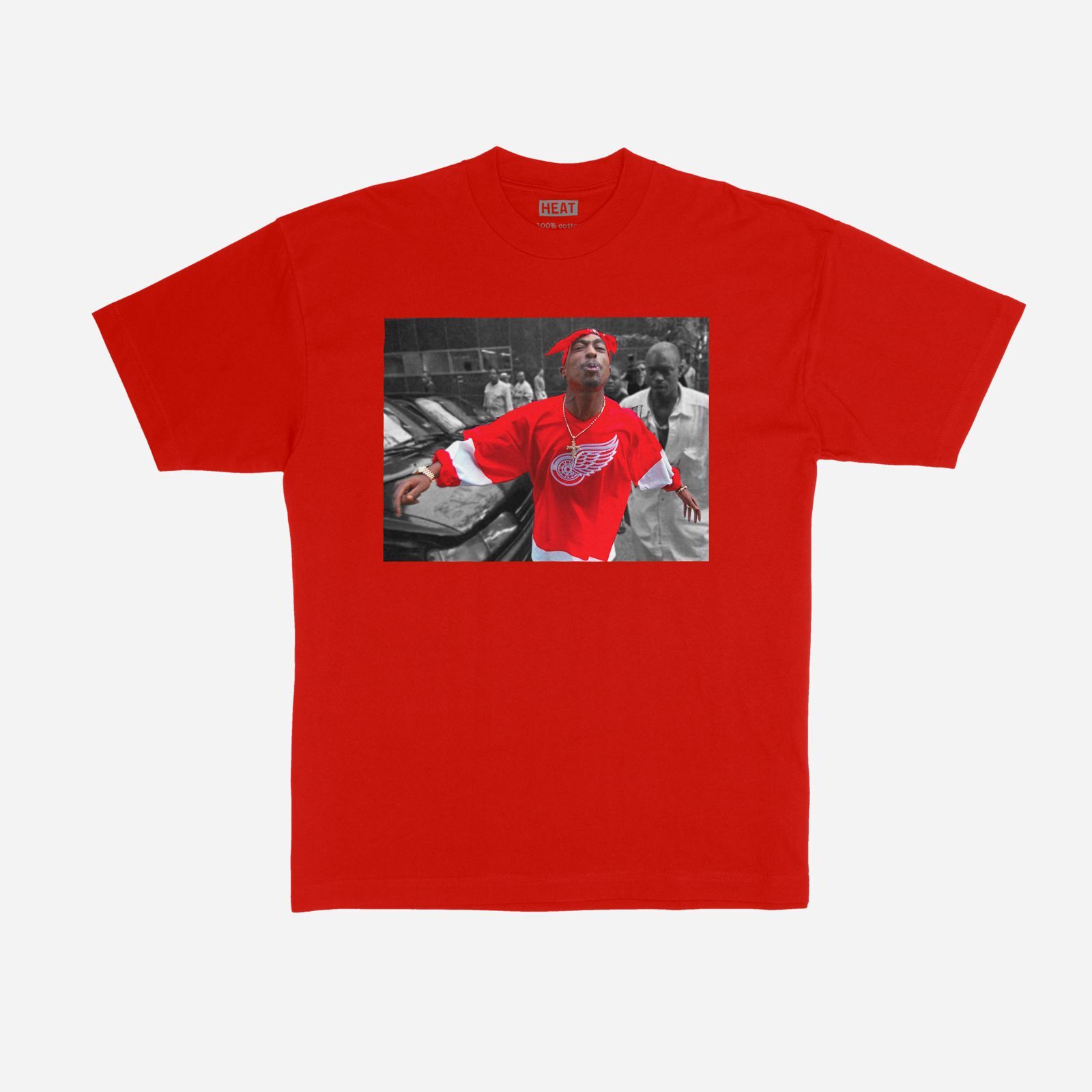 Tupac red wings t shirt hotsell