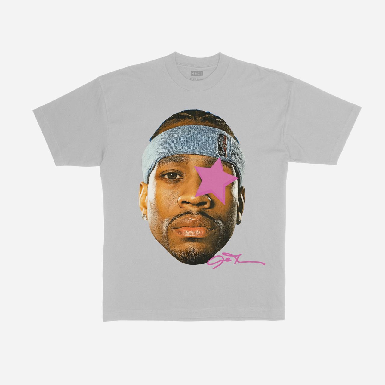 Allen Iverson Star Big Face Vintage Graphic T Shirt Heat Irvine