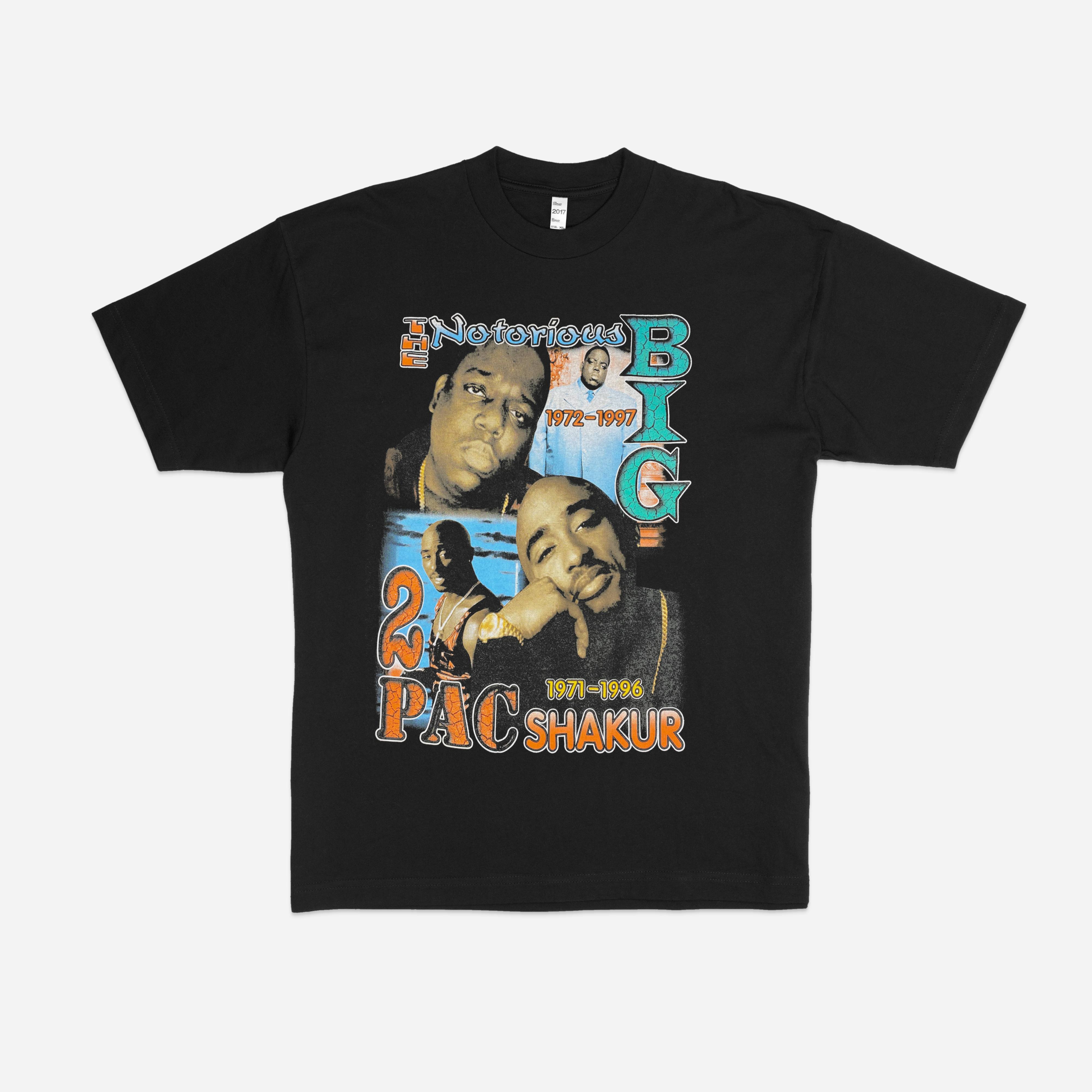 Rip Biggie & 2Pac Unisex Black Graphic T-Shirt