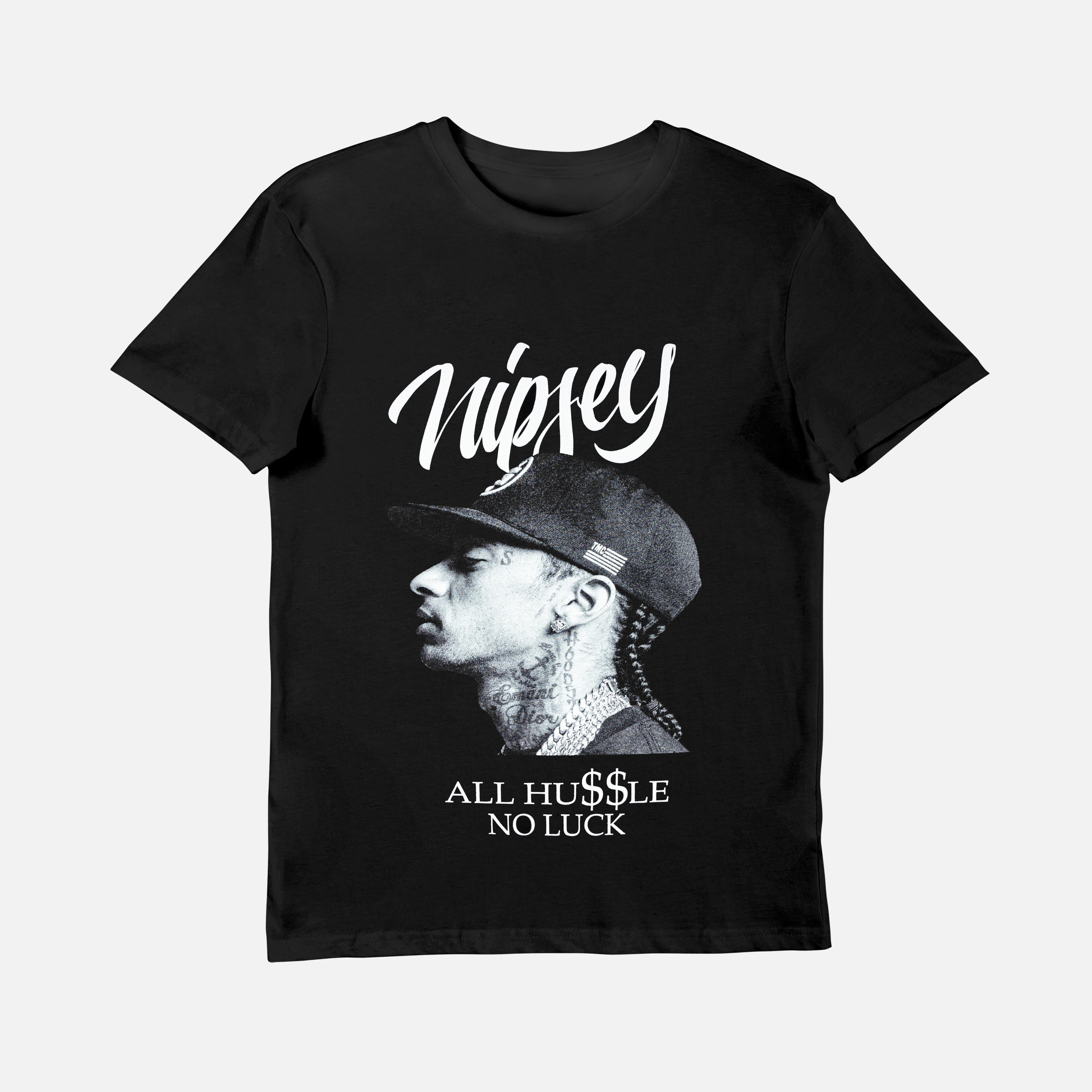 Nipsey All Hustle Unisex Black Graphic T-Shirt